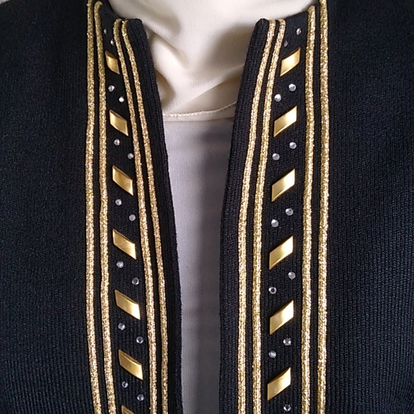 Black and Gold  women's blazer - Picture 3 of 12